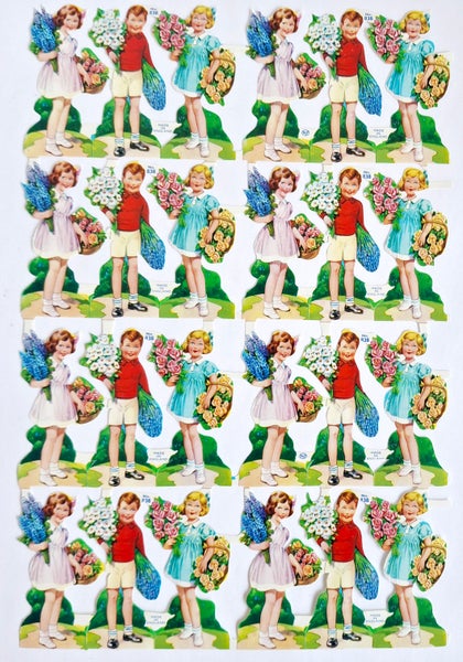 Kiiltokuva-arkki - Sylillinen kukkasia