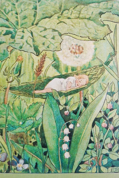 2-osainen kortti Elsa Beskow - Peukalo-Liisa