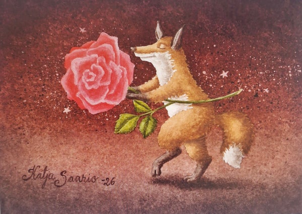Postikortti Katja Saario - Ruusu