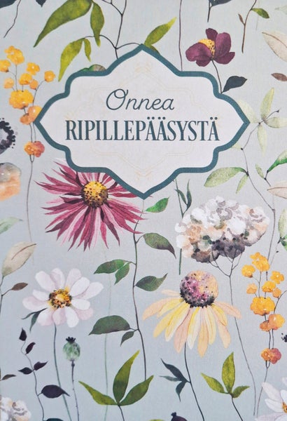 2-osainen kortti Messages - Onnea ripillep&auml;&auml;syst&auml;