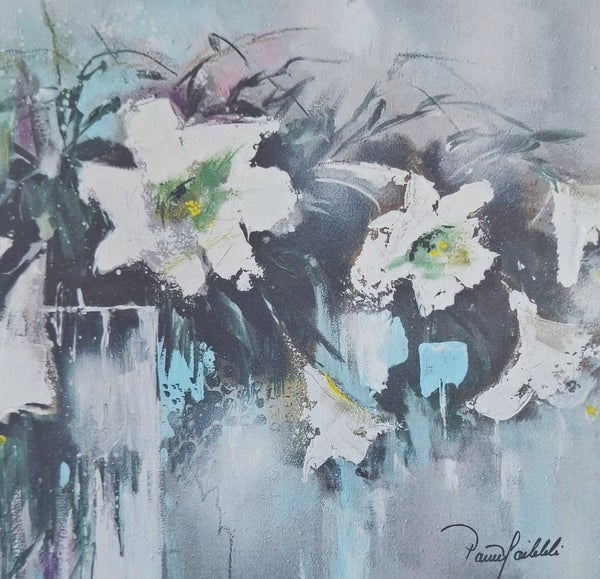 2-osainen kortti P&auml;ivi Soikkeli - Vaaleat kukat