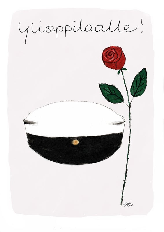 2-osainen kortti Sari's Artwork - Ylioppilaalle!