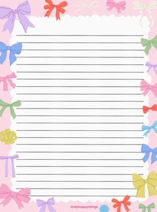 Kirjelehti&ouml; Only Happy Things Stationery A5 - Bows