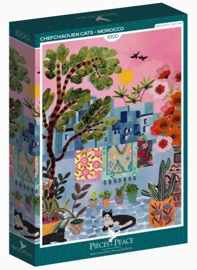 Palapeli Pieces & Piece - Chefchaouen Cats - Morocco (1000  palaa)