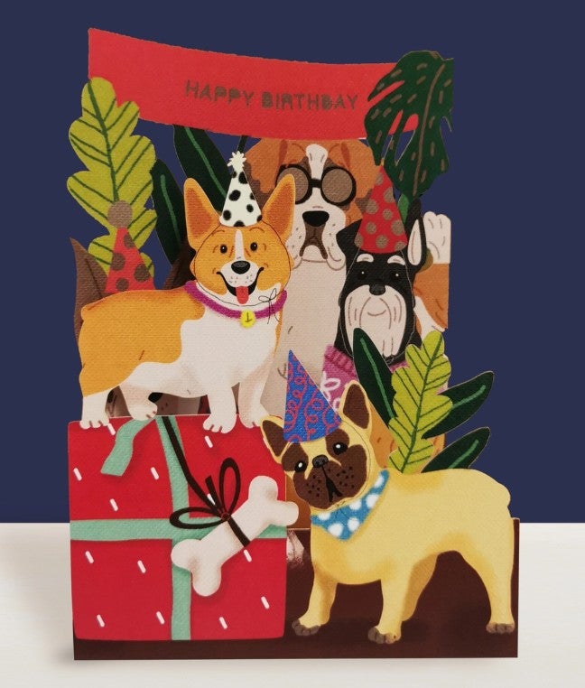 Paper Cut Card  Alljoy Design - Koirat