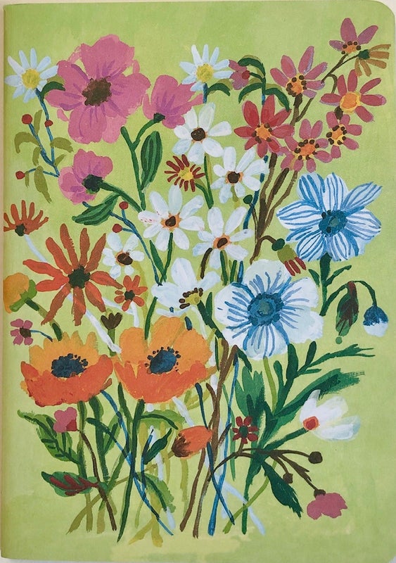 Pikkuvihko A6 Roger la Borde - Flower Field, green